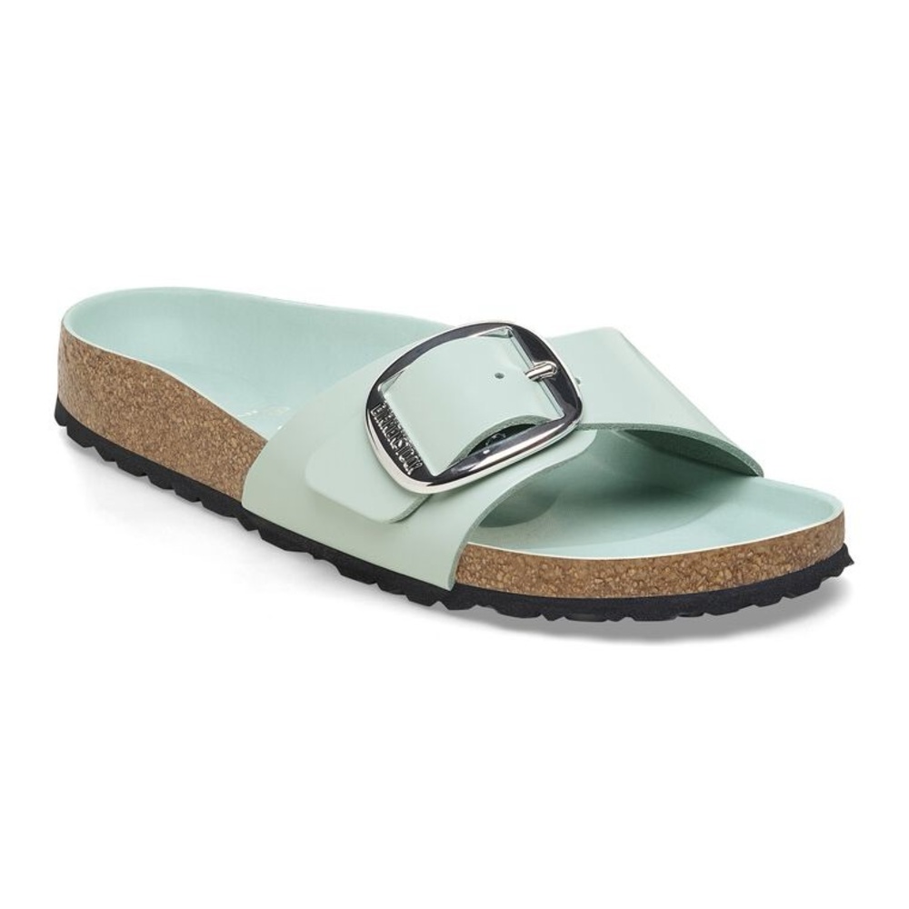 Birkenstock. Surf Green Madrid Leather with Silver Buckle. US8 - Picture 4 of 6